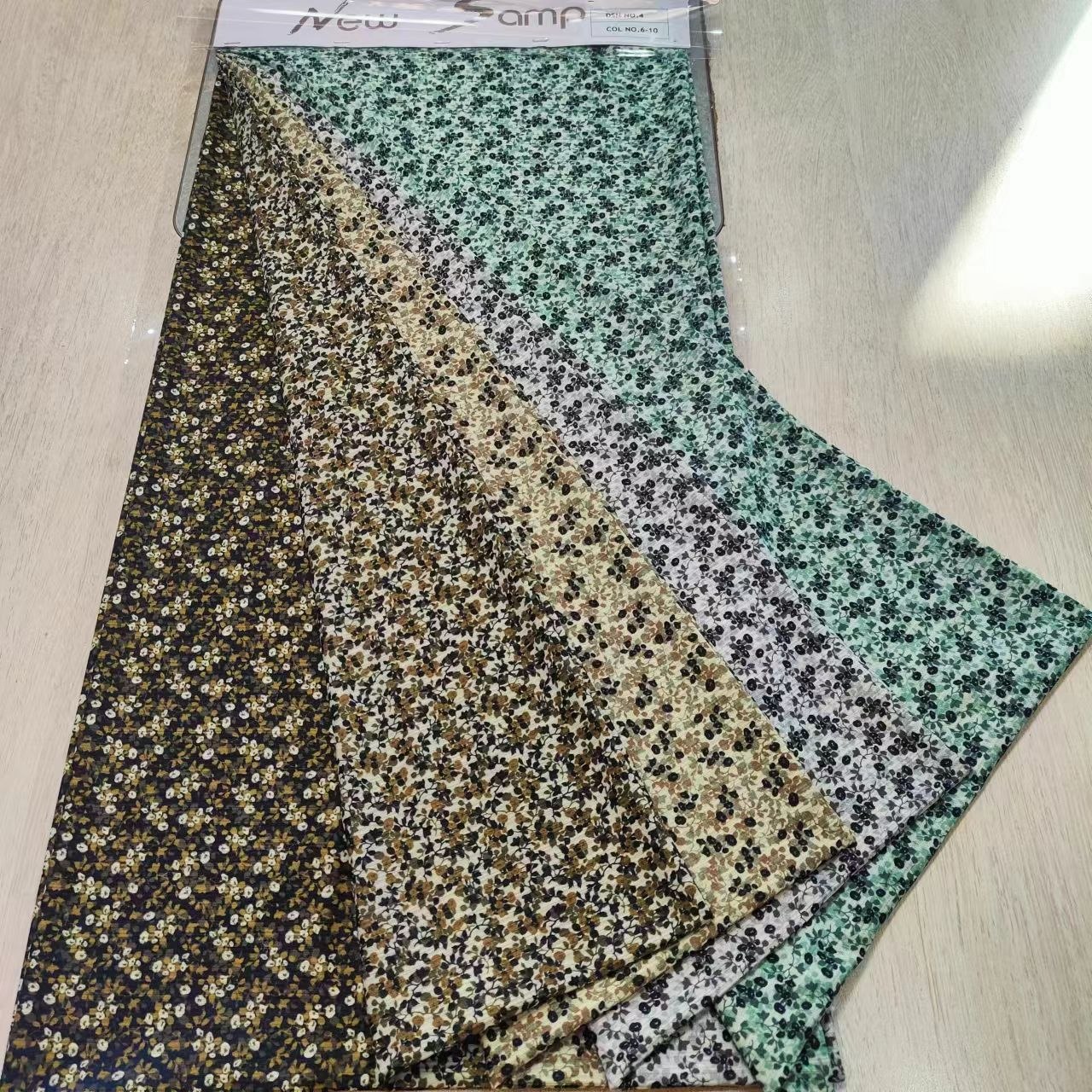 Floral printed CEY fabric samples
